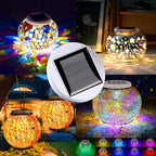 Solar Mosaic Lanterns 2-Pack, Yard Hanging LED Decor