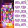 12-Pack Christmas LED String Lights, Waterproof Timer Lights