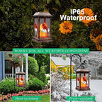 Cardinal Solar Garden Lanterns, Rustic Waterproof LED