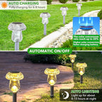 8-Pack Solar Pathway Lights, Waterproof LED Walkway Lights