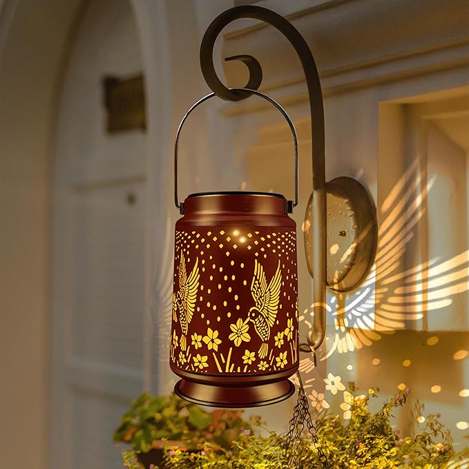 Hummingbird Solar Garden Lanterns, Charming Waterproof LED