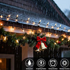Christmas Fairy Lights, 66ft 200 LED Battery Twinkle Lights