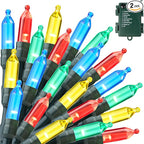 Multicolor Christmas Lights, 32.6ft LED Timer