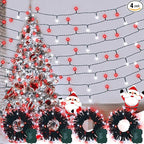 4-Pack Christmas String Lights, 4ft 50 LED Waterproof Twinkle Lights