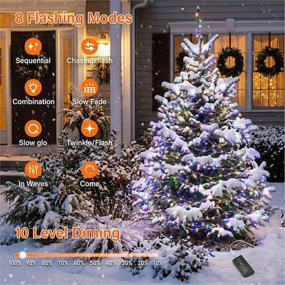 Christmas Fairy Lights, 66ft 200 LED Battery Twinkle Lights