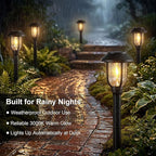 8-Pack Solar Pathway Lights, Waterproof LED Driveway Lights