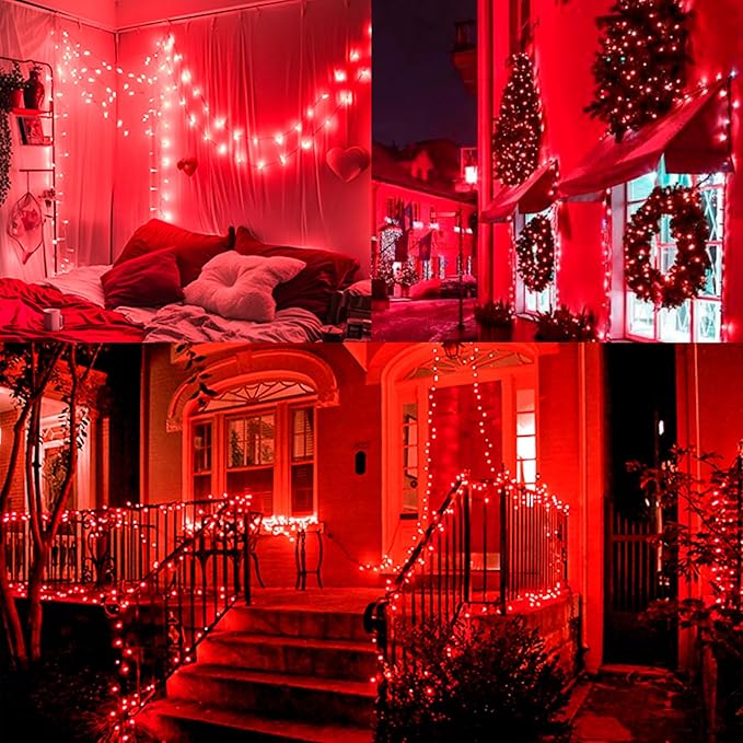 100 LED Christmas Fairy Lights, Timer Waterproof