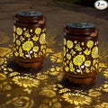 Solar Sunflower Lanterns 2-Pack, Porch Hanging LED Decor