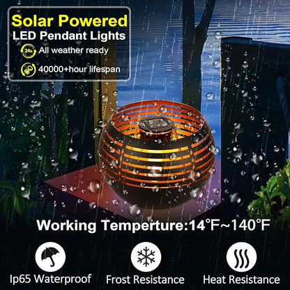 Solar Lanterns Outdoor Waterproof, Solar Table Lamp for Outside Patio, Metal Pot with Warm Yellow Dancing Flickering Flame Light LED Tabletop Lamp Decorative for Garden Decor, Landscape, Yard (Candel)