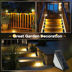 Warm White Modern Solar Wall Lights, Outdoor LED