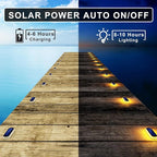 6-Pack Warm White Patio Solar Lights, Waterproof LED