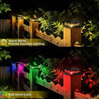RGB Solar Fence Post Caps 6-Pack, Patio LED