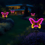 Red Solar Pathway Lights 2-Pack, Garden LED