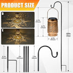 2-Pack Hummingbird Solar Garden Lanterns, Classic Waterproof LED