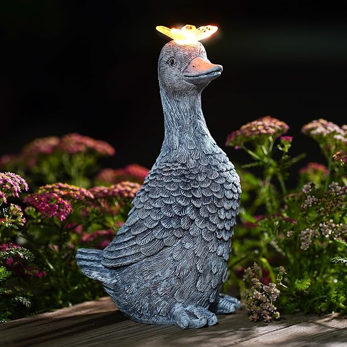 Solar Butterfly Statue Light, Yard Decor