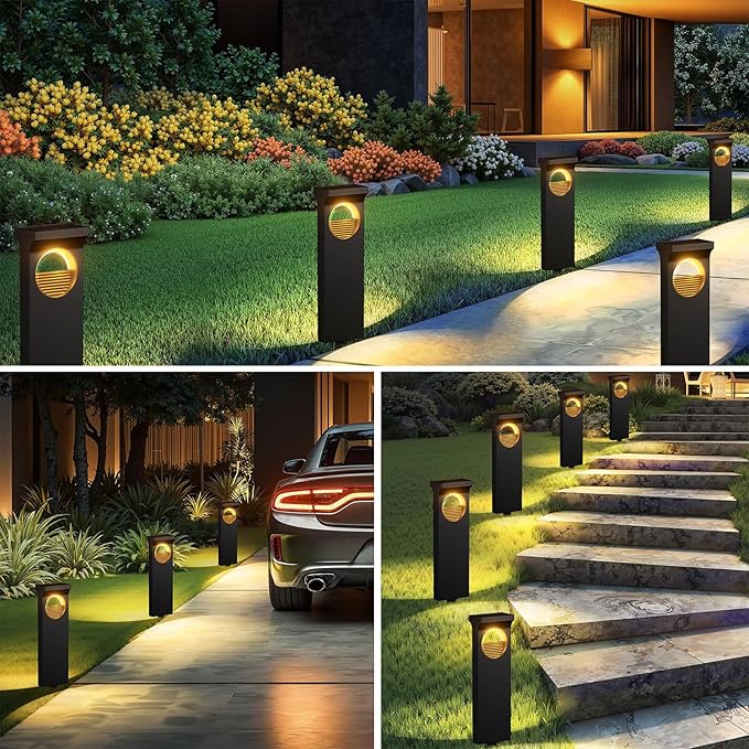6-Pack Solar Pathway Lights, Waterproof LED Yard Lights