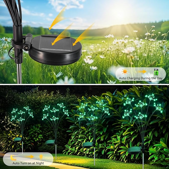 Green Solar Pathway Lights 2-Pack, Walkway LED