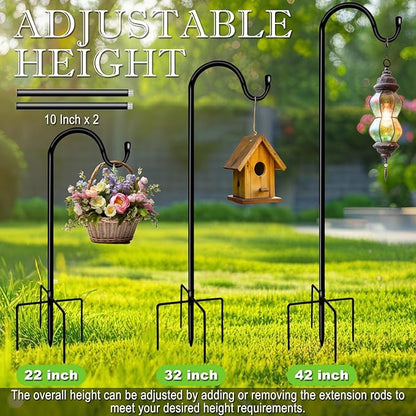 Heavy-Duty Shepherd's Hooks, 42" Garden