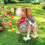 Dog Solar Lantern Set, Metal Porch Lighting