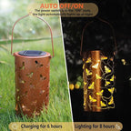 Decorative Backyard Solar Lanterns for Porch, Waterproof LED