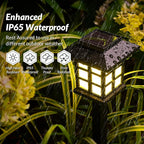 16-Pack Warm White Solar Path Lights, Outdoor Yard LED