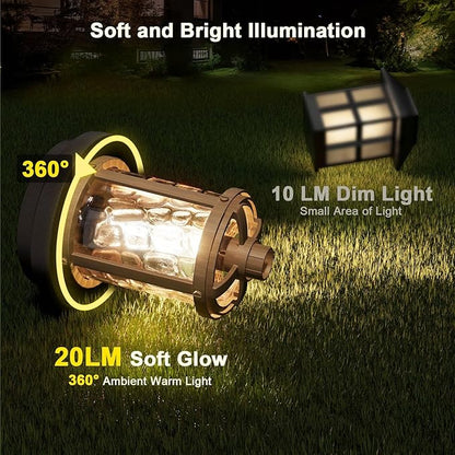 XMCOSY+ Solar Pathway Lights Outdoor 6 Pack, 20 LM Solar Garden Lights Warm White Solar Powered Waterproof, Landscape Lighting for Path Yard Driveway Walkway Sidewalk Lawn Lights