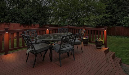 GKOLED 2-Pack Low Voltage LED Post Light, Outdoor Waterproof Landscape Deck Lights with 2W Integrated LED Chips, 9-15V AC/DC, 2700K, Die-cast Aluminum, Matte Black Powder Coated Finish