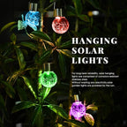 12-Pack Classic Globe Solar Lanterns for Backyard, Waterproof LED