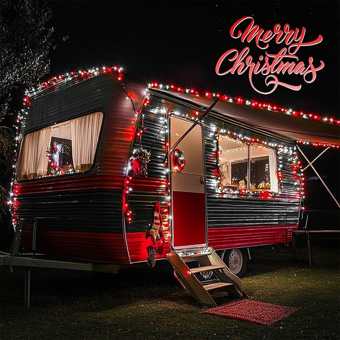Christmas Backyard String Lights 4-Pack, 1ft 50 LED Waterproof