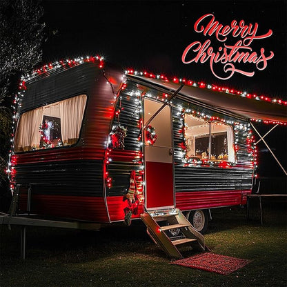 Christmas Backyard String Lights 4-Pack, 1ft 50 LED Waterproof