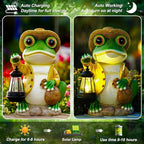 13.3" Frog Solar Lawn Figurine Light, Waterproof