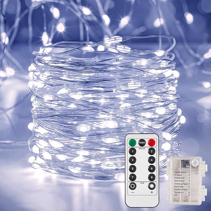 4-Pack Christmas Twinkle Lights, 6ft Waterproof for Patio