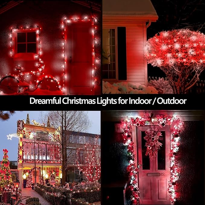 Christmas Backyard String Lights, 16ft 50 LED Waterproof