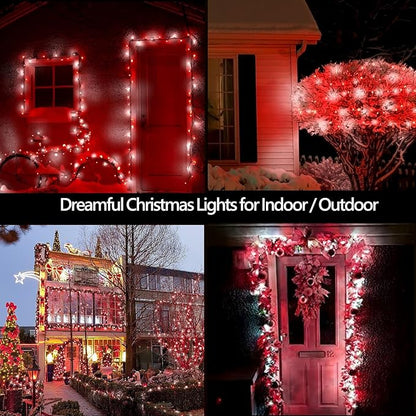 Christmas Backyard String Lights, 16ft 50 LED Waterproof
