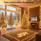 Warm White Christmas Lights, 33ft LED 8-Mode