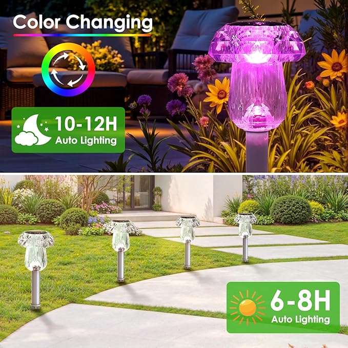 8-Pack Solar Landscape Lights for Garden