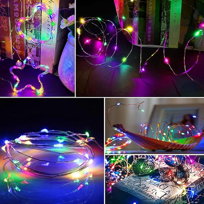6-Pack Christmas String Lights, 7ft 20 LED Waterproof Twinkle Lights