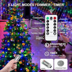 2-Pack 50 LED Christmas Twinkle Lights, 16ft Waterproof for Porch