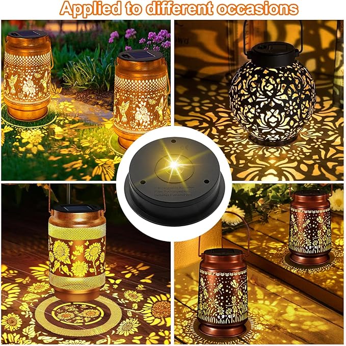 ZNYCYE 2 Pack Solar Light Replacement Top Parts(Top Size 3.15 inch,Bottom Size 2.76 inch) 7 Lumens Lantern Lids Replacement Light,Waterproof LED Replacement for Outdoor Garden, Pathway, Yard Light