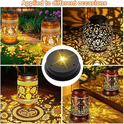 ZNYCYE 2 Pack Solar Light Replacement Top Parts(Top Size 3.15 inch,Bottom Size 2.76 inch) 7 Lumens Lantern Lids Replacement Light,Waterproof LED Replacement for Outdoor Garden, Pathway, Yard Light