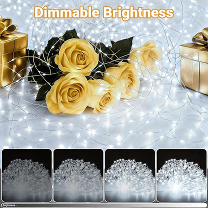 4-Pack Christmas String Lights, 33ft 100 LED Waterproof Twinkle Lights
