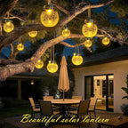 Globe Solar Hanging Lanterns 2-Pack, Classic Backyard Decor