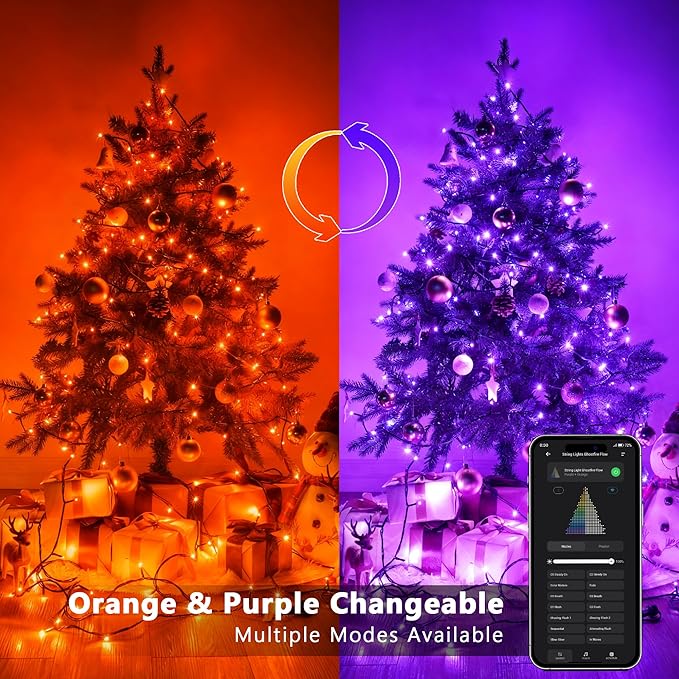 Halloween Backyard String Lights, 98ft 300 LED Waterproof