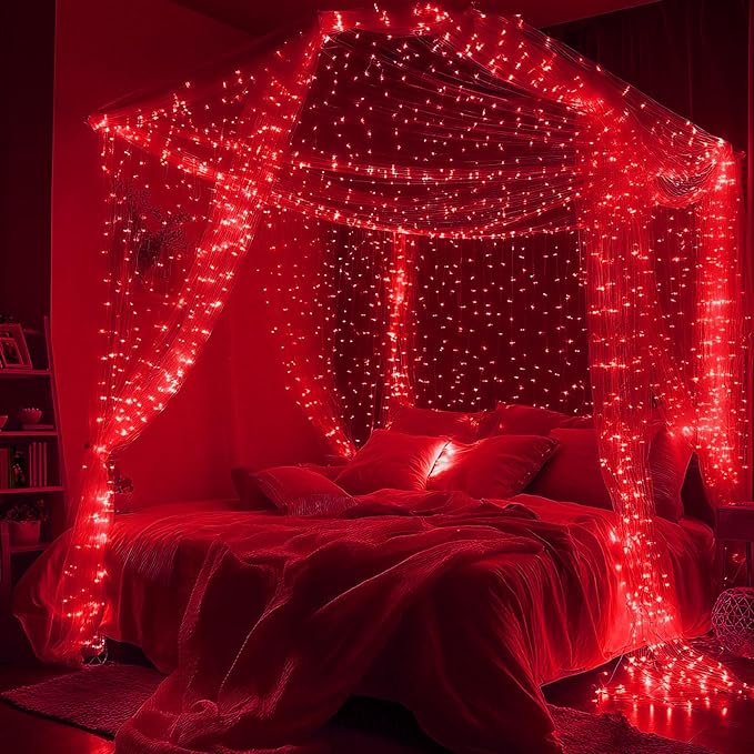 2-Pack Christmas String Lights, 16ft 50 LED Waterproof Twinkle Lights
