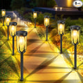 8-Pack Warm White Solar Path Lights, Outdoor Walkway LED