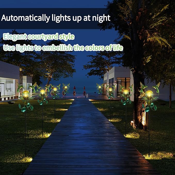 Solar Pathway Lights, Waterproof LED Garden Lights
