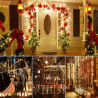 Christmas Backyard String Lights, 4ft 200 LED Waterproof