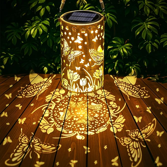 Solar Butterfly Lanterns, Yard Hanging LED Decor
