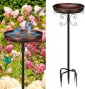 Freestanding Bird Bath, Heavy-Duty Metal
