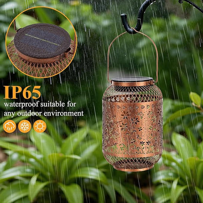 Vaukki Solar Lantern Outdoor Waterproof, Hummingbird Garden Decor Birthday Gifts for Women Friendship Mom Grandma Sister, Metal Hanging Solar Lights for Outside, Patio, Yard, Backyard, Porch, Pathway